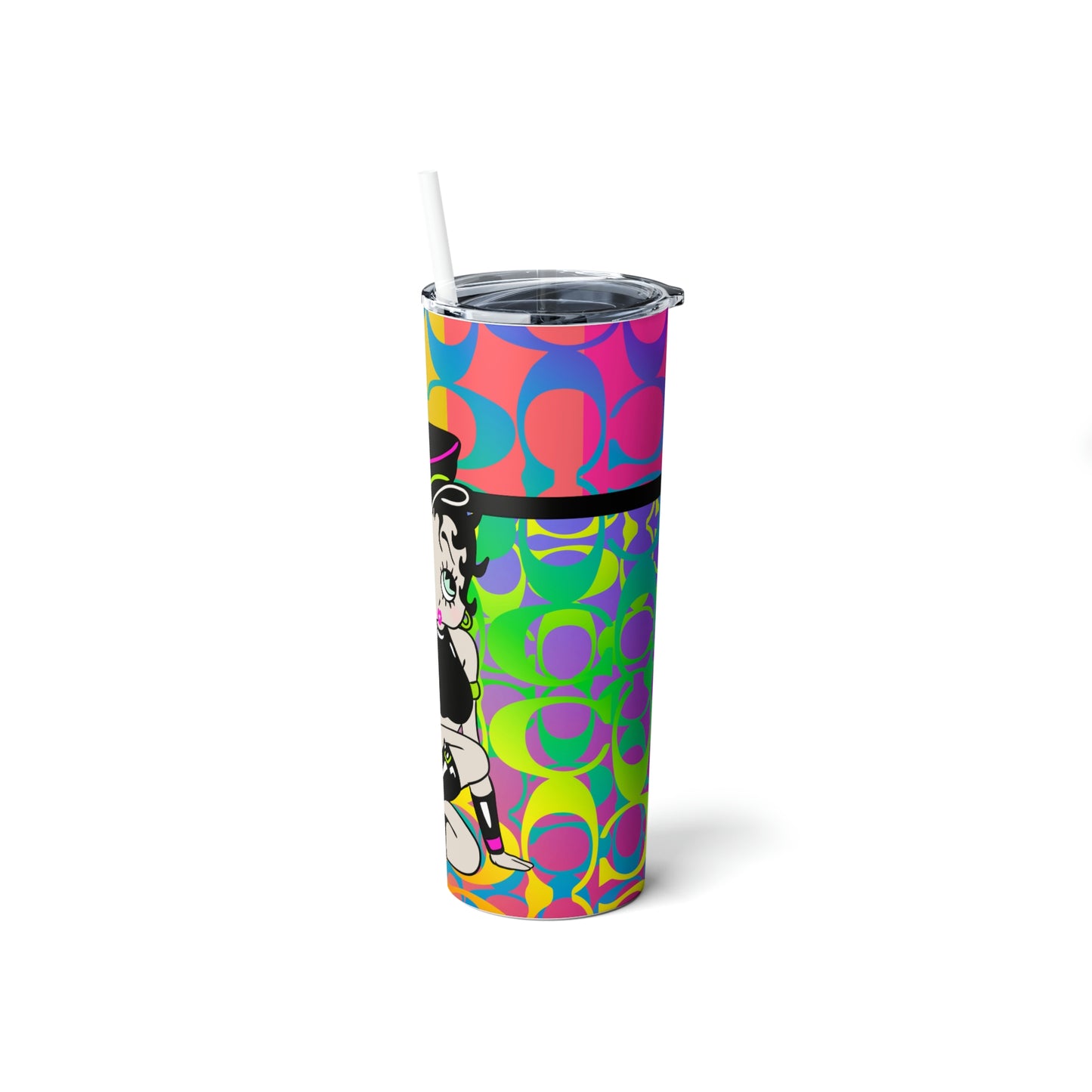 B Boop Skinny Steel Tumbler with Straw, 20oz