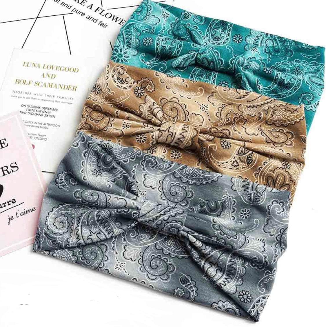 Ombré Boho Wide Headbands