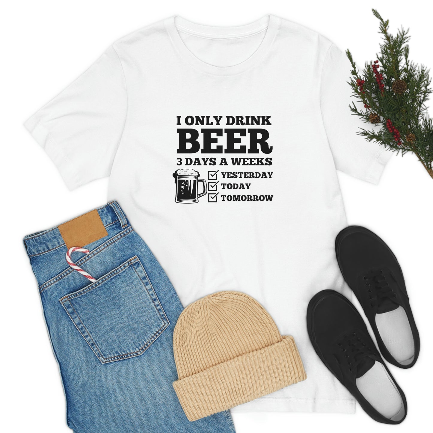 Drinking Beer Unisex Tee