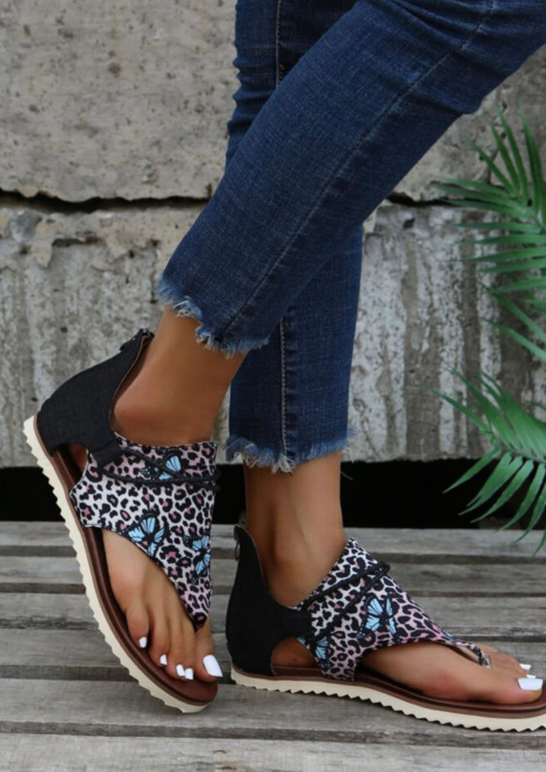 Leopard Butterfly Sandals