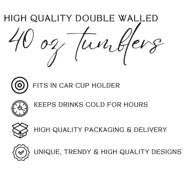 Metallic & Ombre 40oz Tumbler W/ Handle