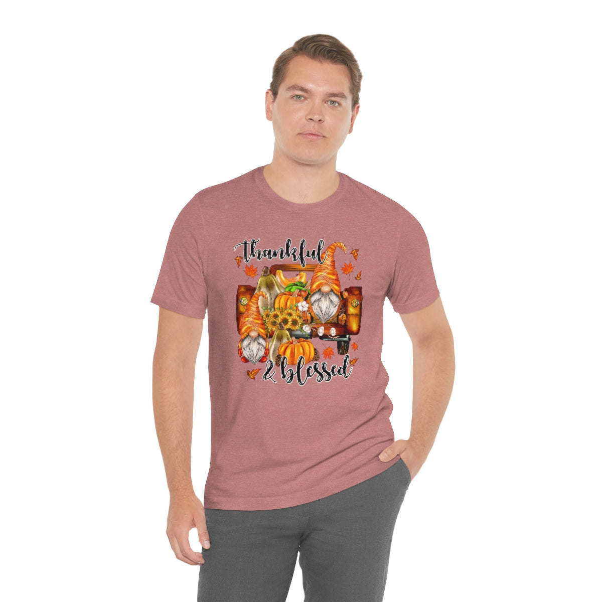 Thanksgiving Gnomes- Bella Canvas Unisex Jersey Short Sleeve Tee