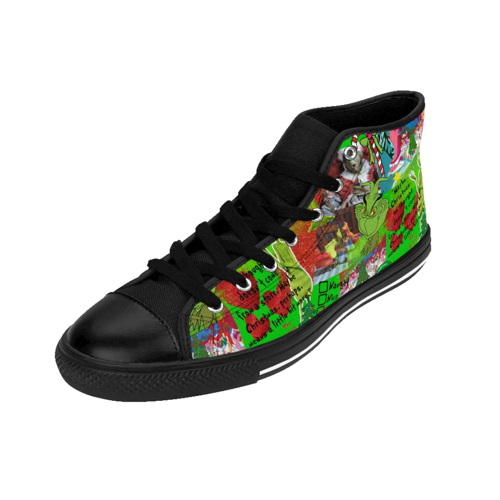 The Grinch Digital Printed Women's High-top Sneakers