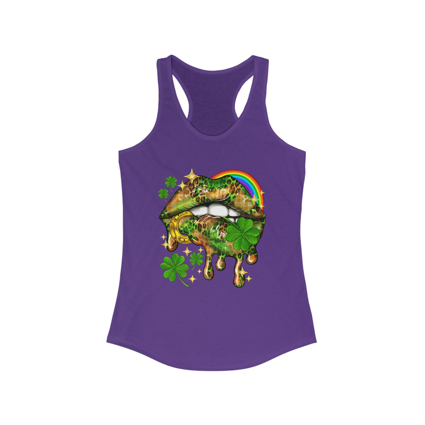 St Pattys Day Lip Racerback Tank