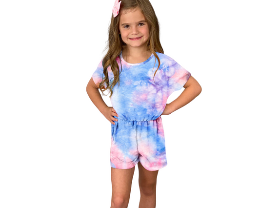 Sky Blue Tie dye Romper