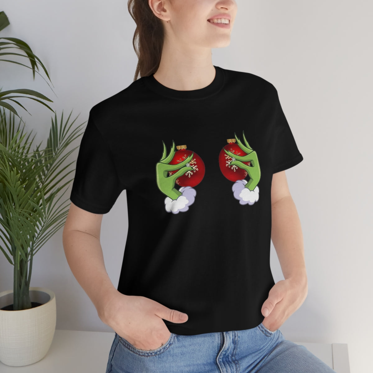 Bella Canvas Grinchy Ornament Hands Unisex Tee