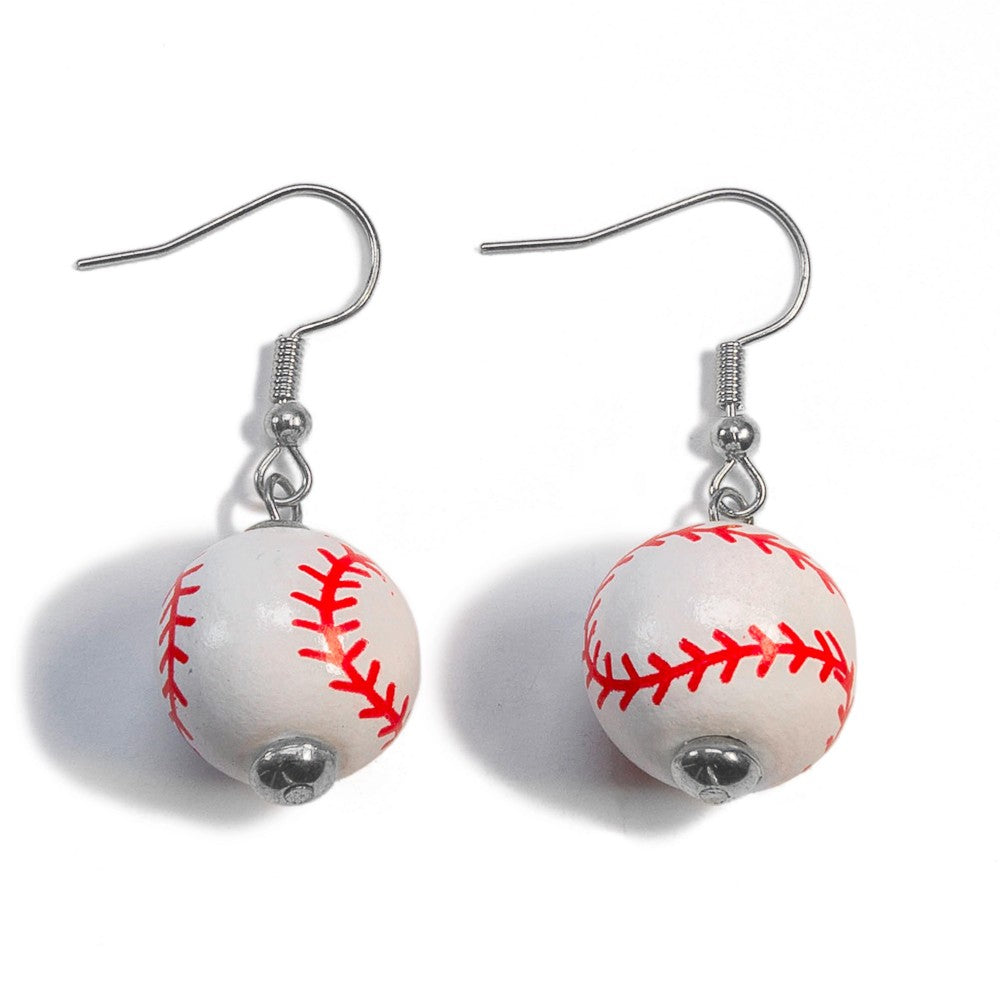Baseball Drop Earrings
