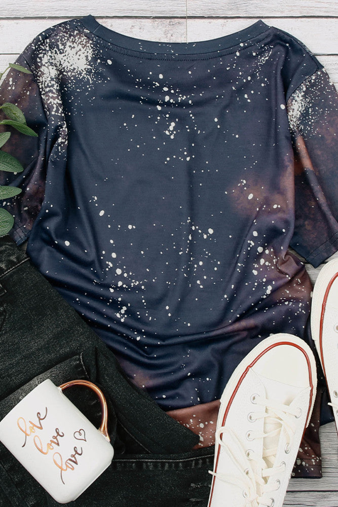 Game Day Leopard Bleached Print Tee