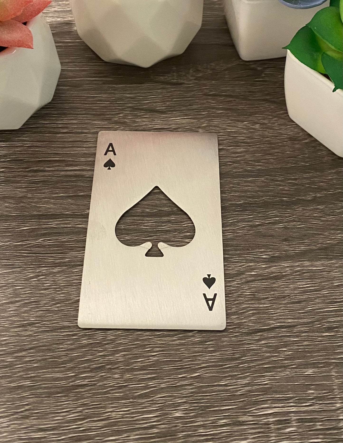 Ace of Spades Poker Card Bottle Opener