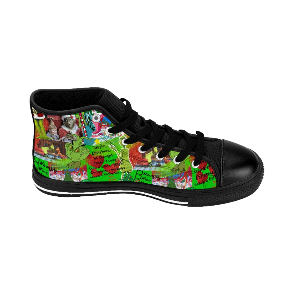 Grinch Collage Men's High-top Sneakers