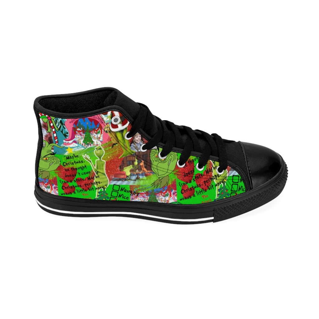 The Grinch Digital Printed Women's High-top Sneakers