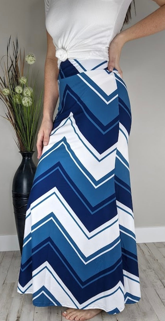 High Waisted Mermaid Maxi Skirt with Yoga Band