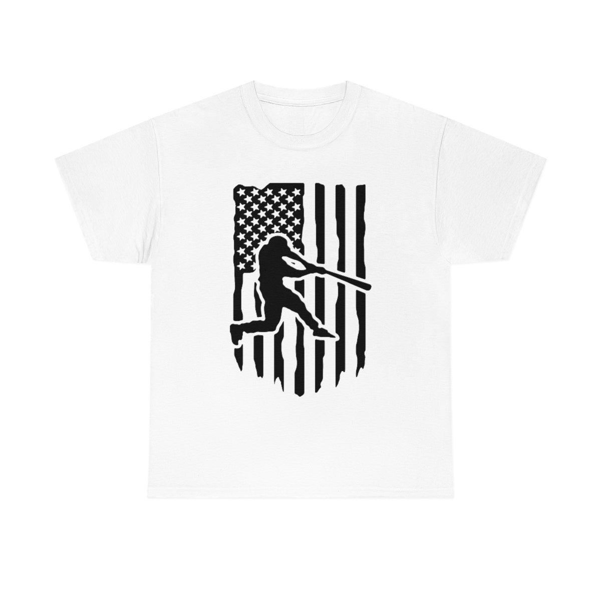Unisex Baseball Flag Cotton Tee