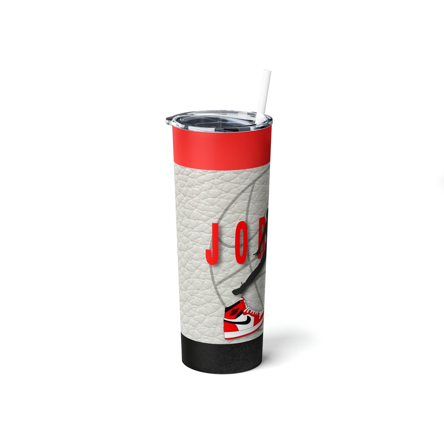 Jumpman Skinny Steel Tumbler with Straw, 20oz