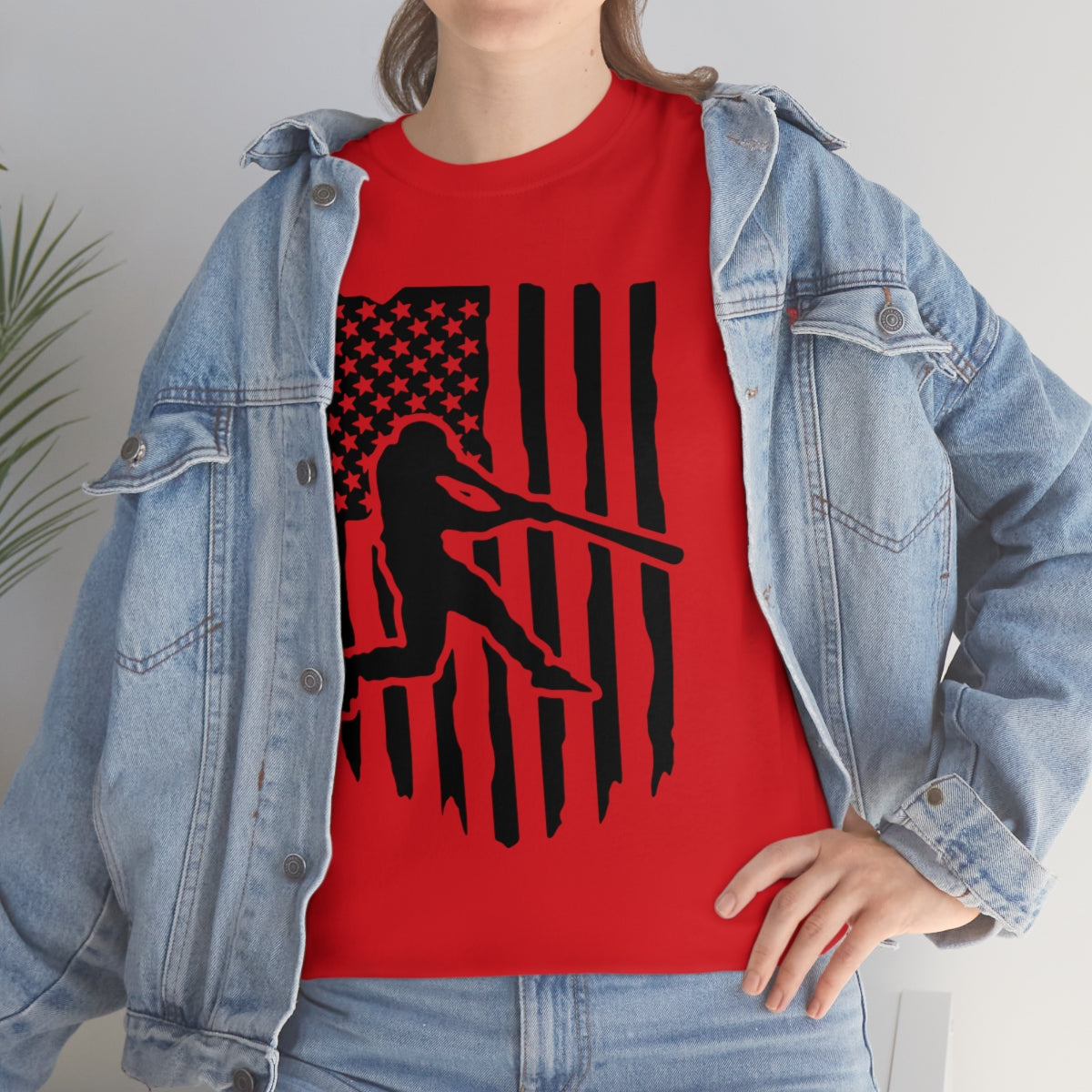 Unisex Baseball Flag Cotton Tee