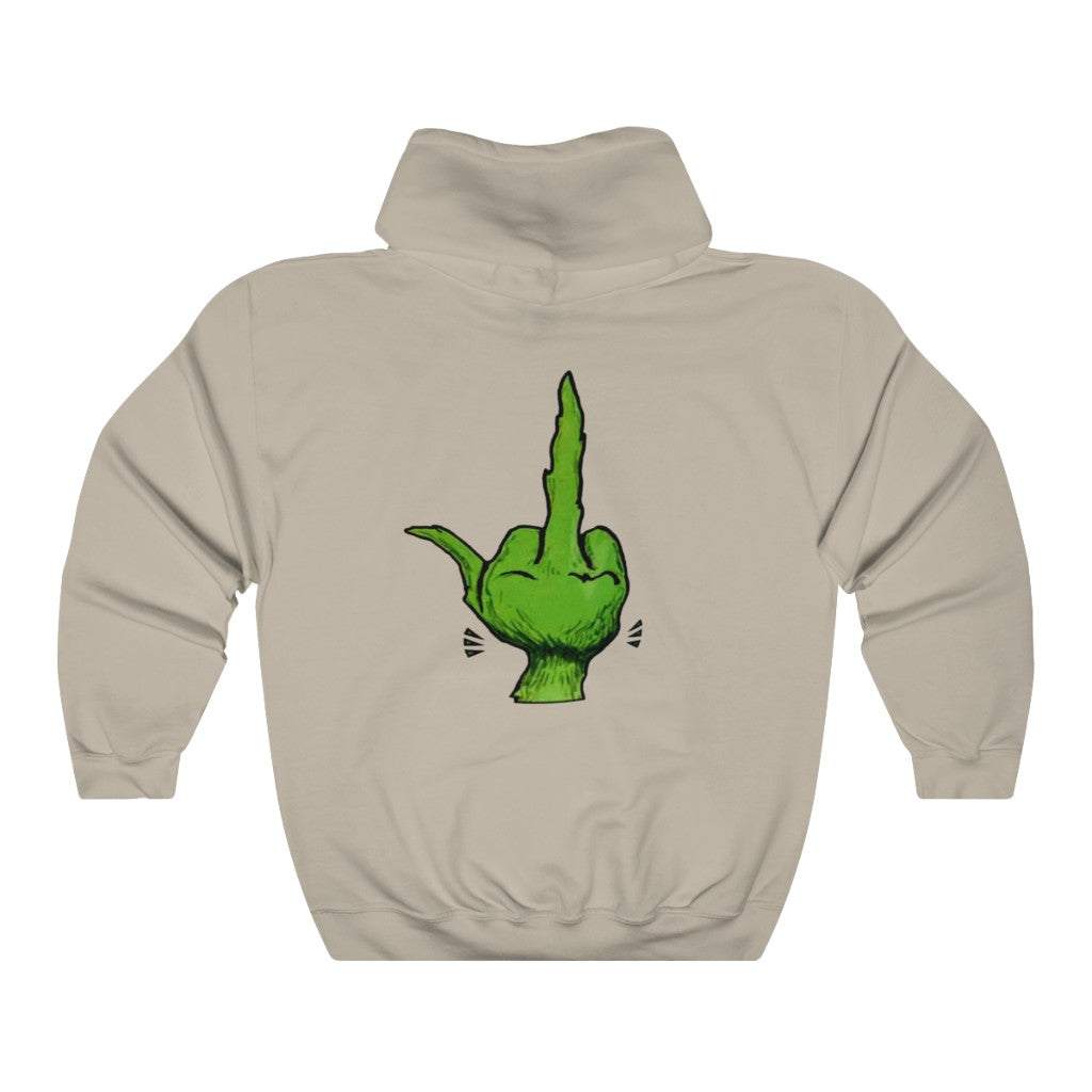Grinch Middle Finger- Unisex Hooded Sweatshirt