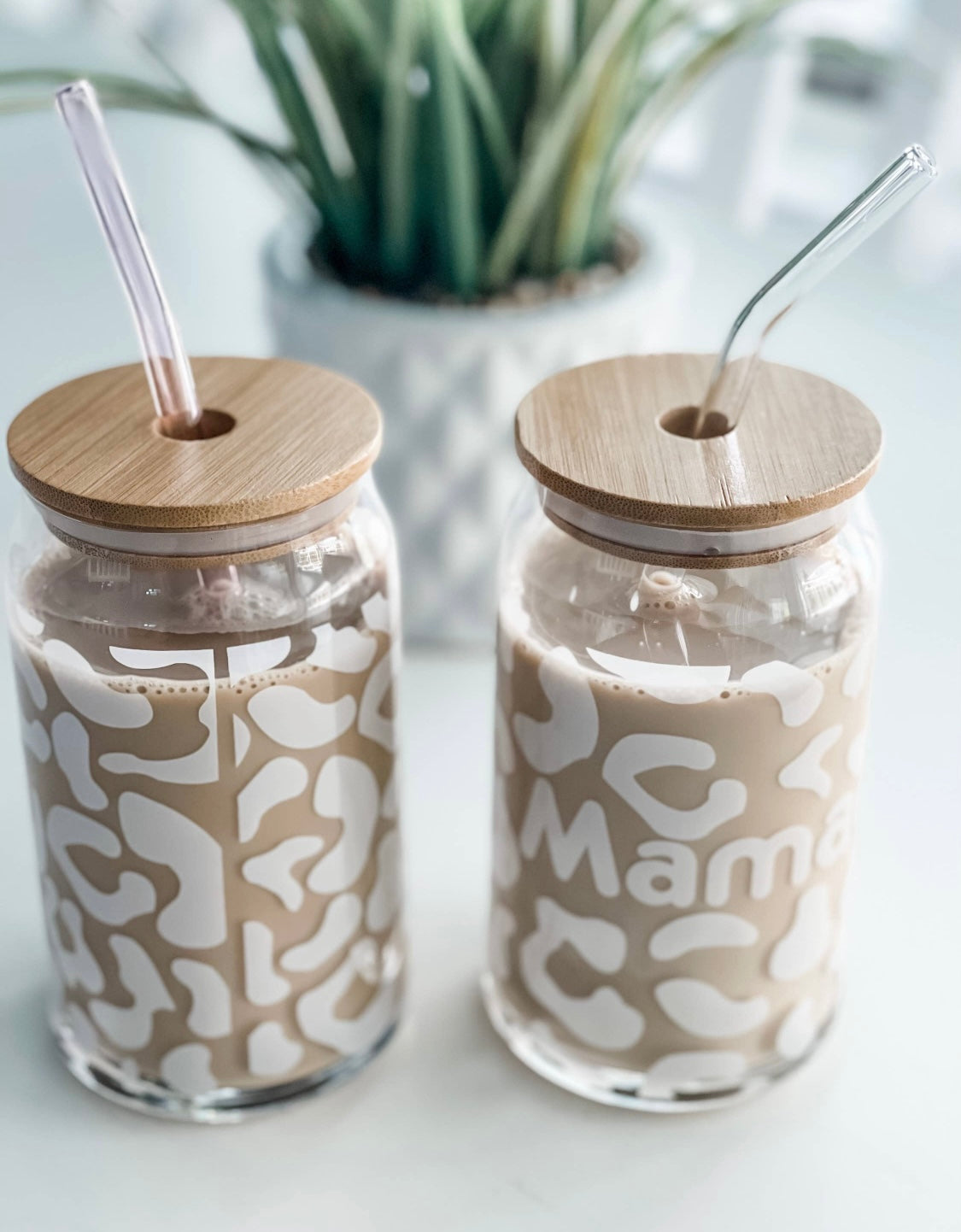 Leopard Mama 16oz Glass