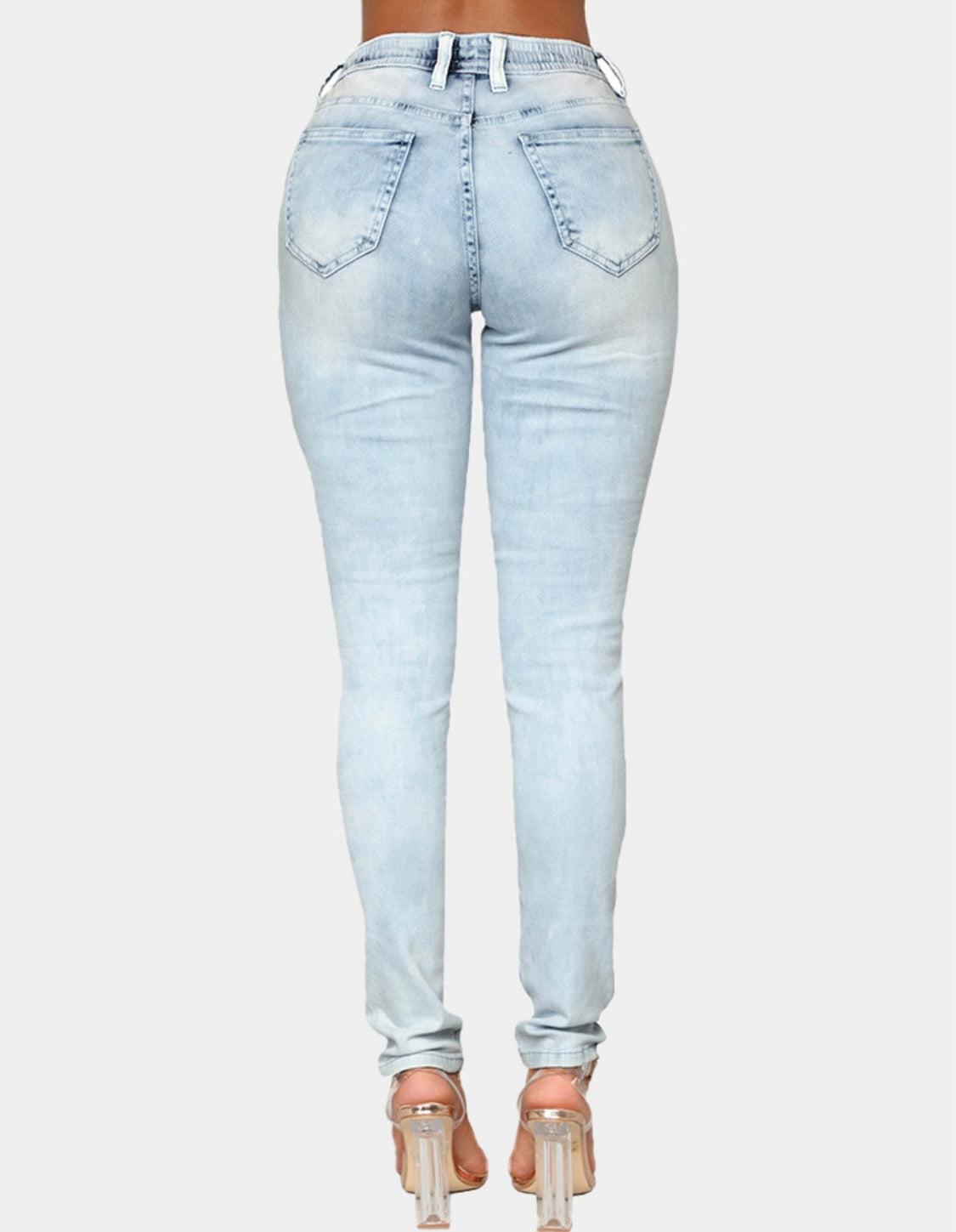 Elastic waistband Slim Fit Jeans