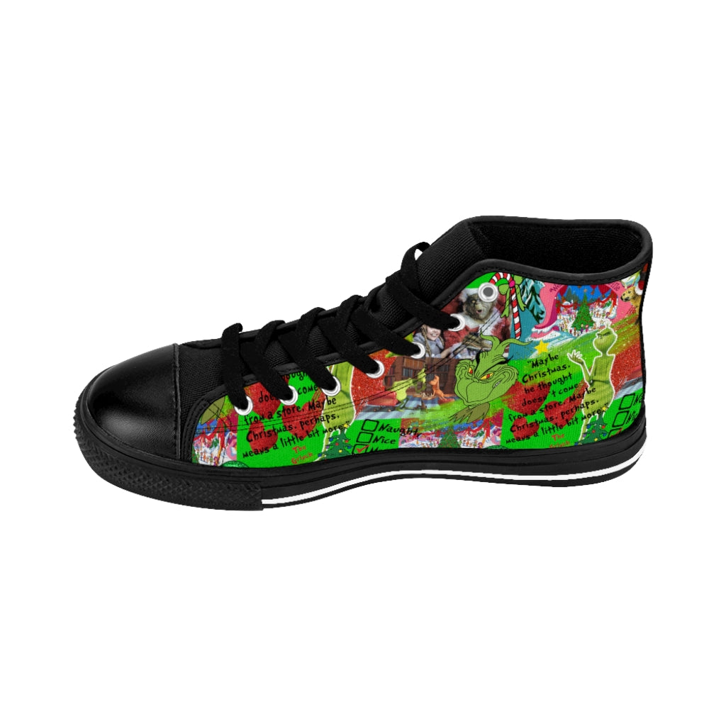 The Grinch Digital Printed Women's High-top Sneakers