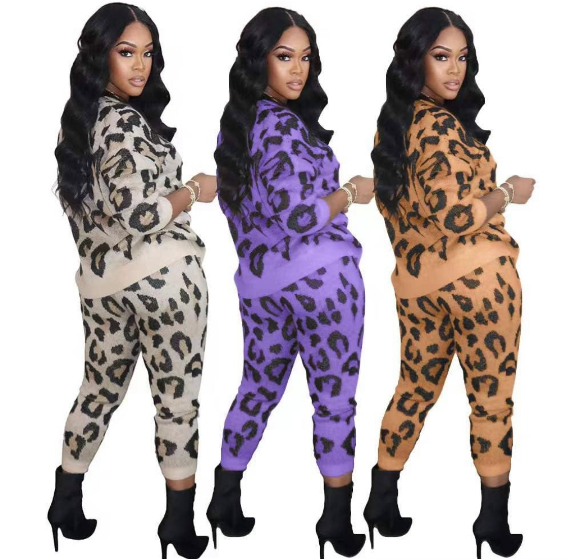 Leopard 2 pc Lounge set