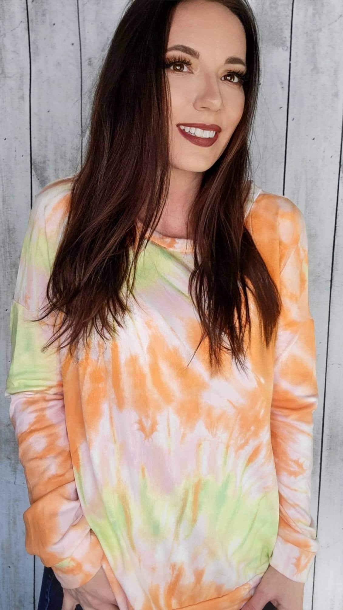 Orange Spin Off Sweater top