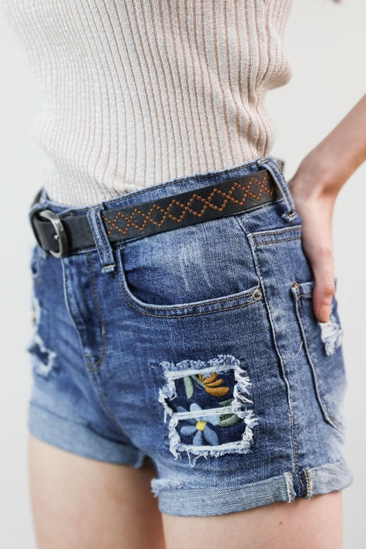 Skinny Punched Out Belt-2 Colors