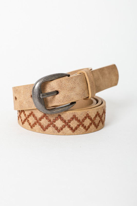 Skinny Punched Out Belt-2 Colors