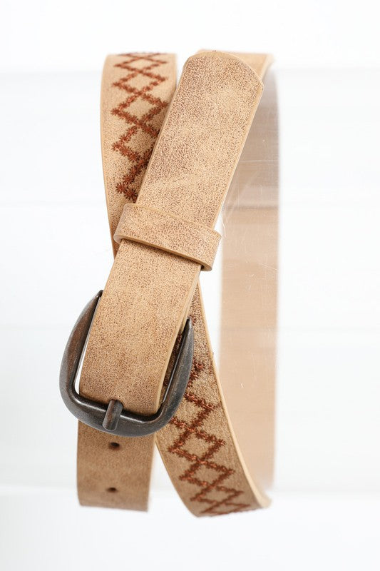 Skinny Punched Out Belt-2 Colors