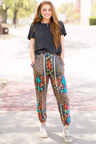 Vibrant Vibez Patchwork Joggers
