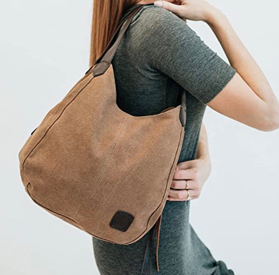 Boho Canvas Shoulder Bags - Several Color Options