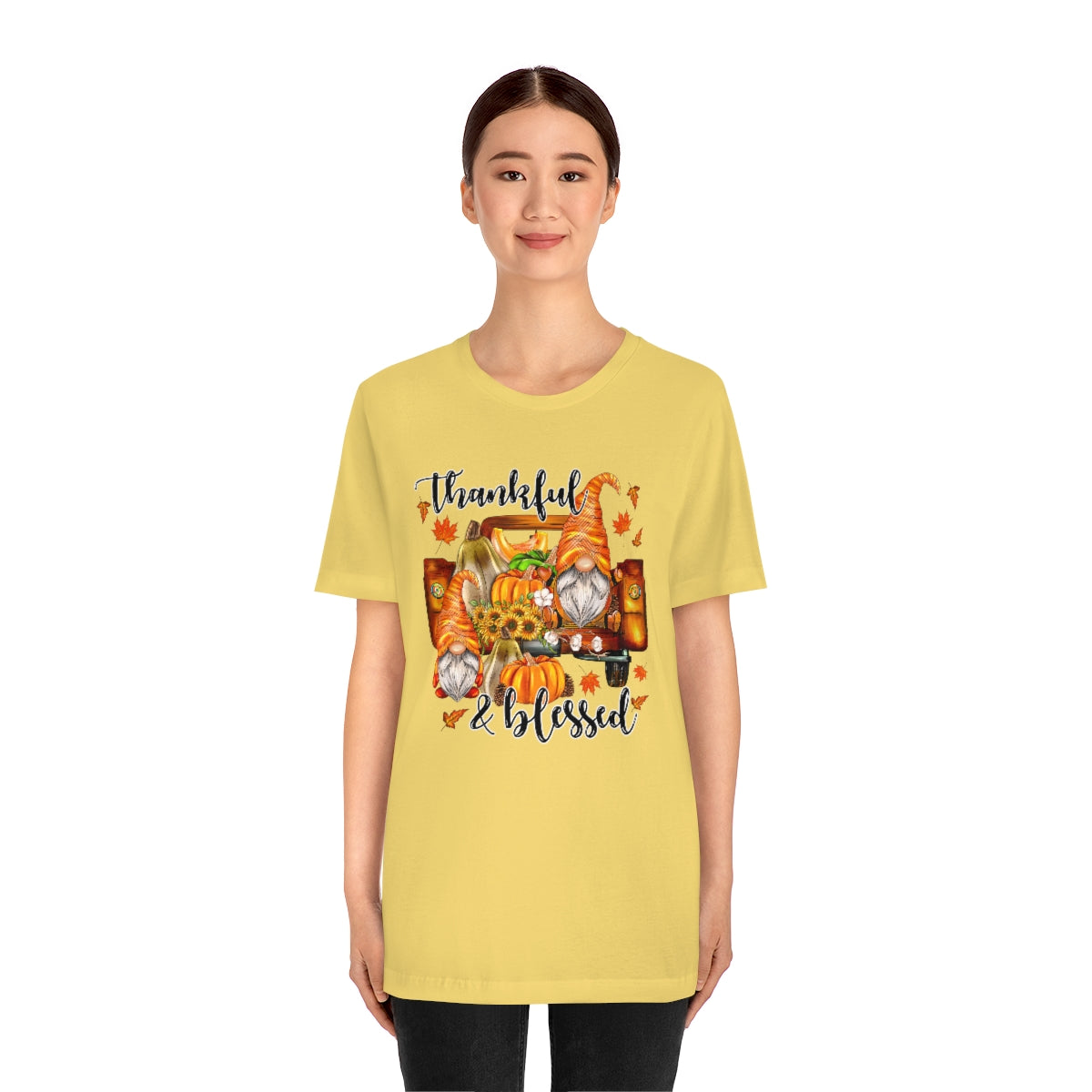 Thanksgiving Gnomes- Bella Canvas Unisex Jersey Short Sleeve Tee