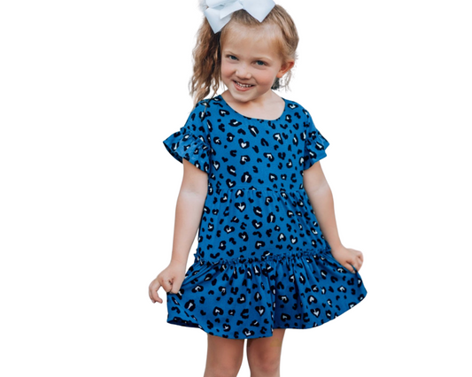 Ruffled Leopard Print Dress