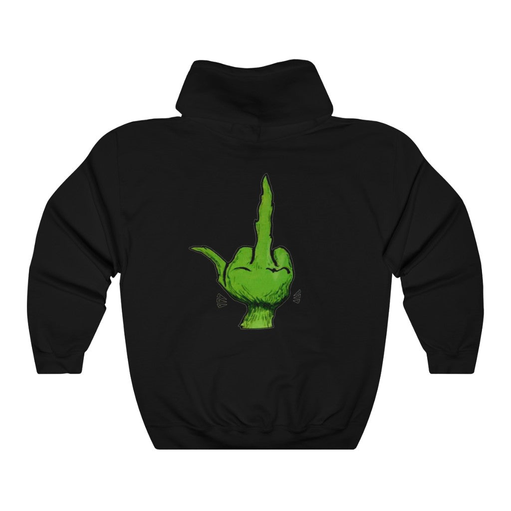 Grinch Middle Finger- Unisex Hooded Sweatshirt