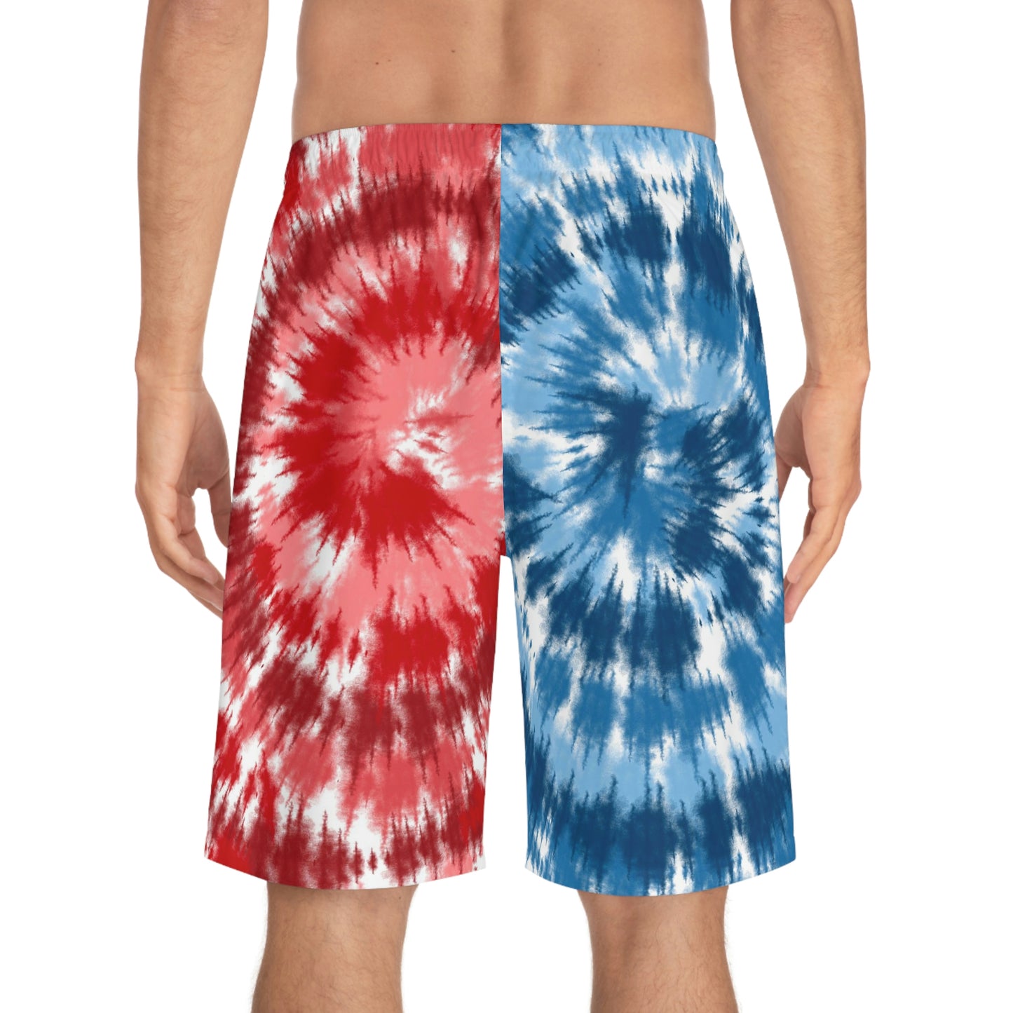 4th of July Men's Tie Dye Board Shorts