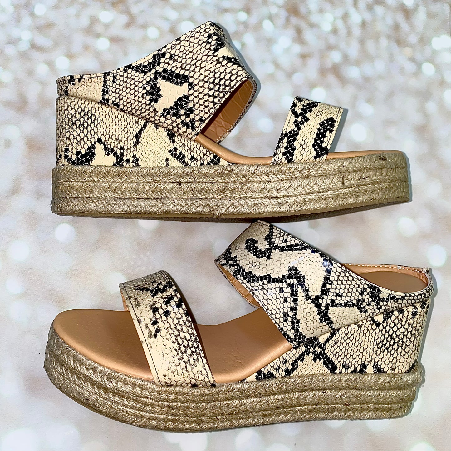 Snakeskin Wedges