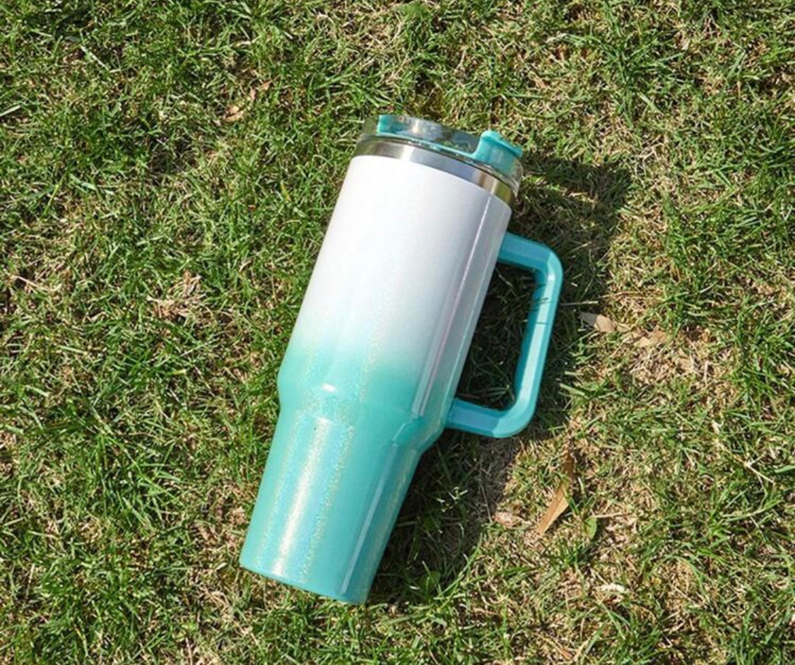 Metallic & Ombre 40oz Tumbler W/ Handle