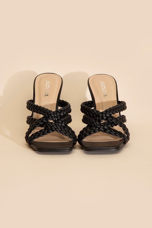 KELLAN DOUBLE CROSS BRAIDEDE HEELS