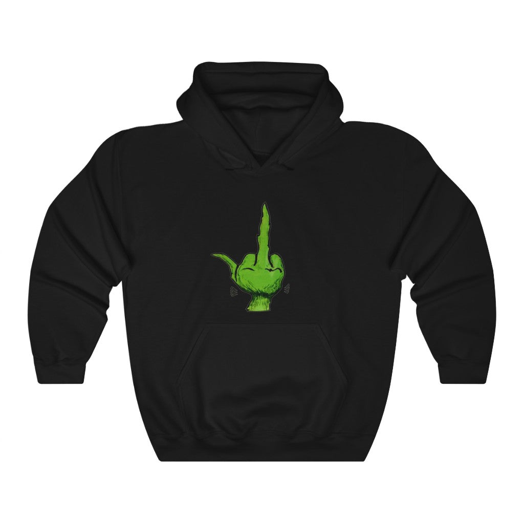Grinch Middle Finger- Unisex Hooded Sweatshirt