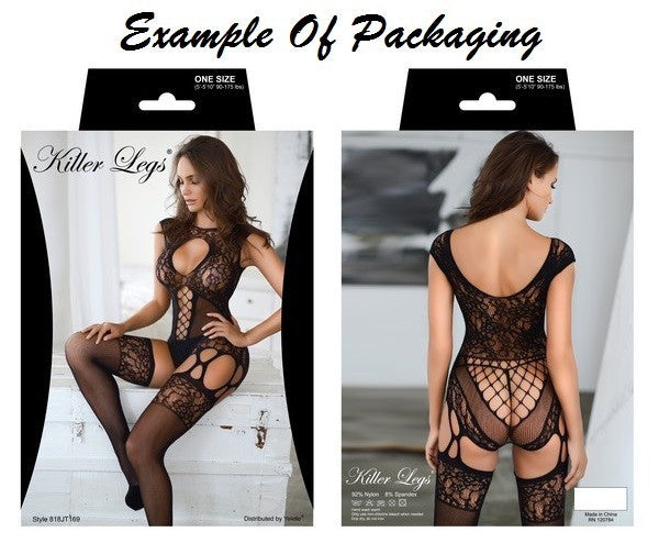 Yelete Halter Lace Tie Back Bodystocking Dress-Curvy