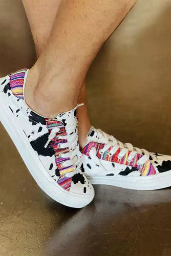 Cow Print Serape Canvas Shoes