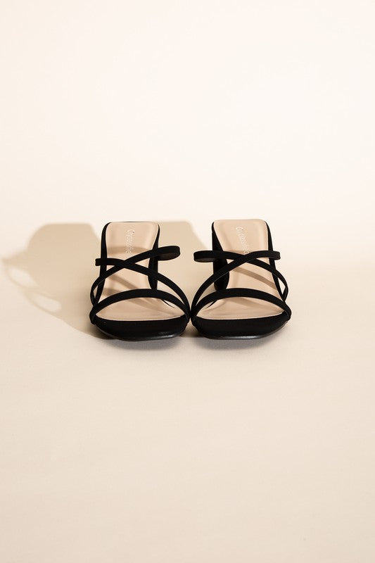 SODA MULE SANDAL HEELS