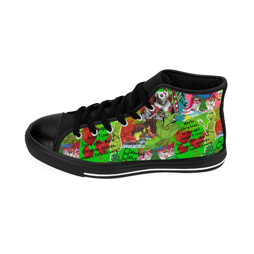 The Grinch Digital Printed Women's High-top Sneakers