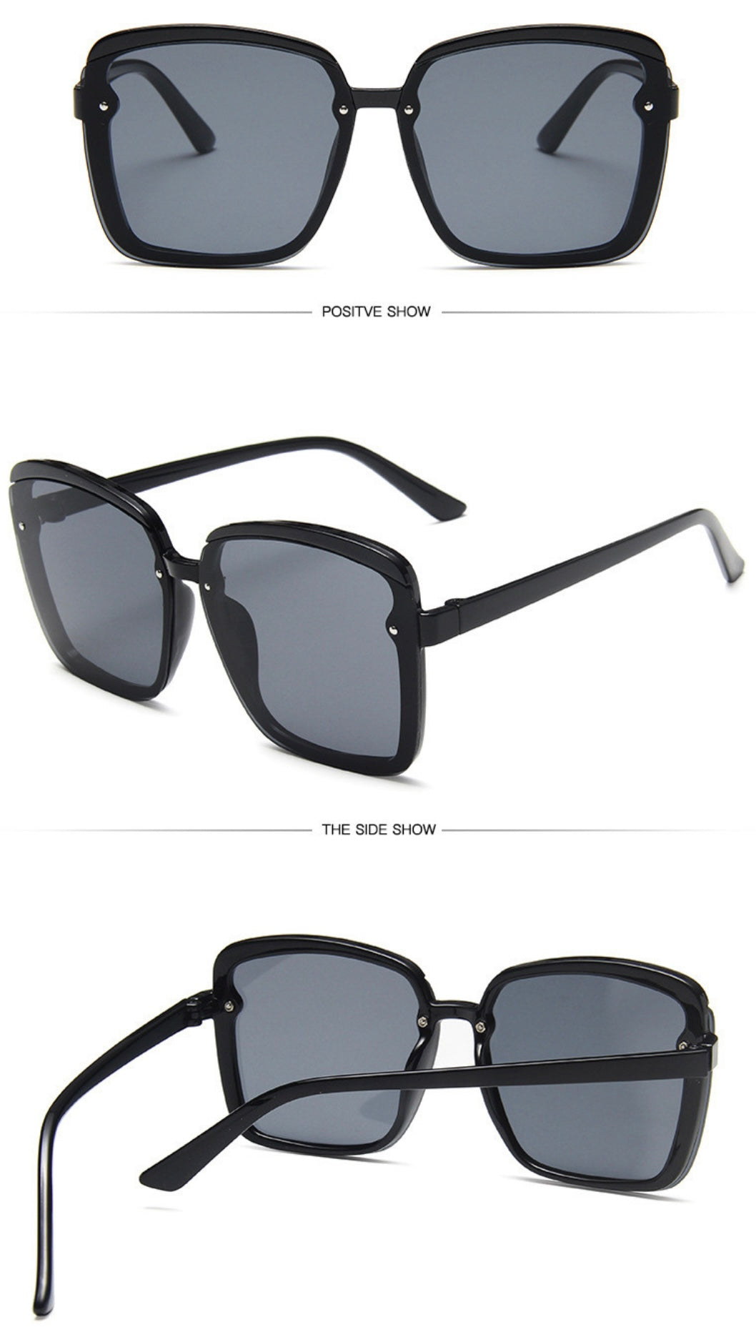 Trendy Large Framed Sunglasses