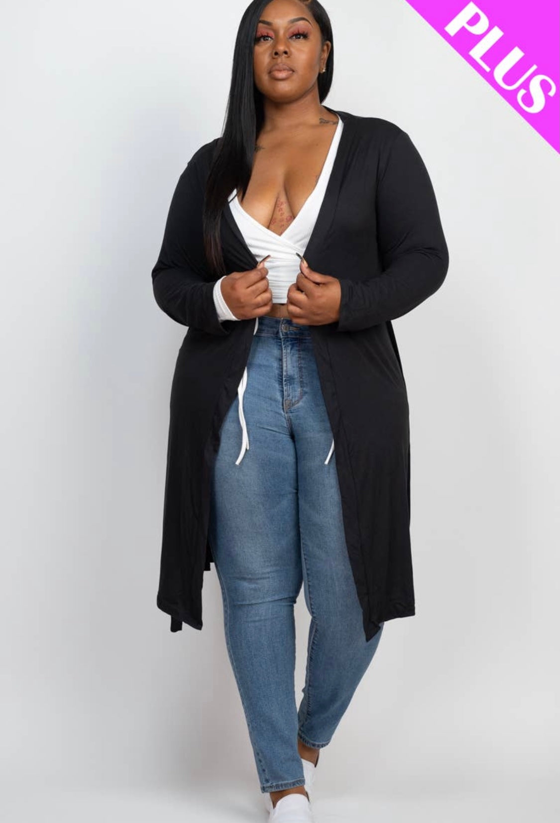 Open Front Belted Cardigan