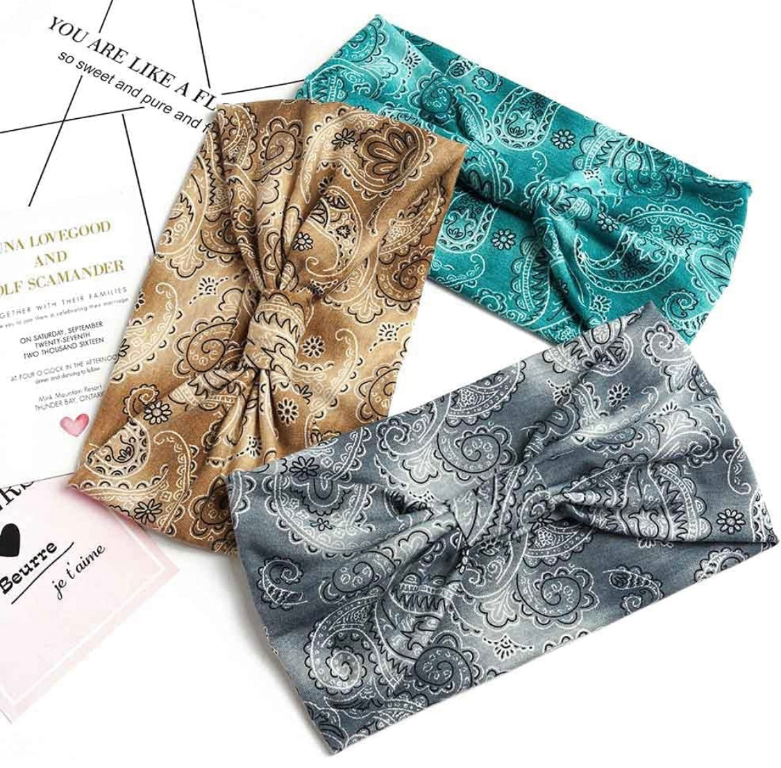 Ombré Boho Wide Headbands