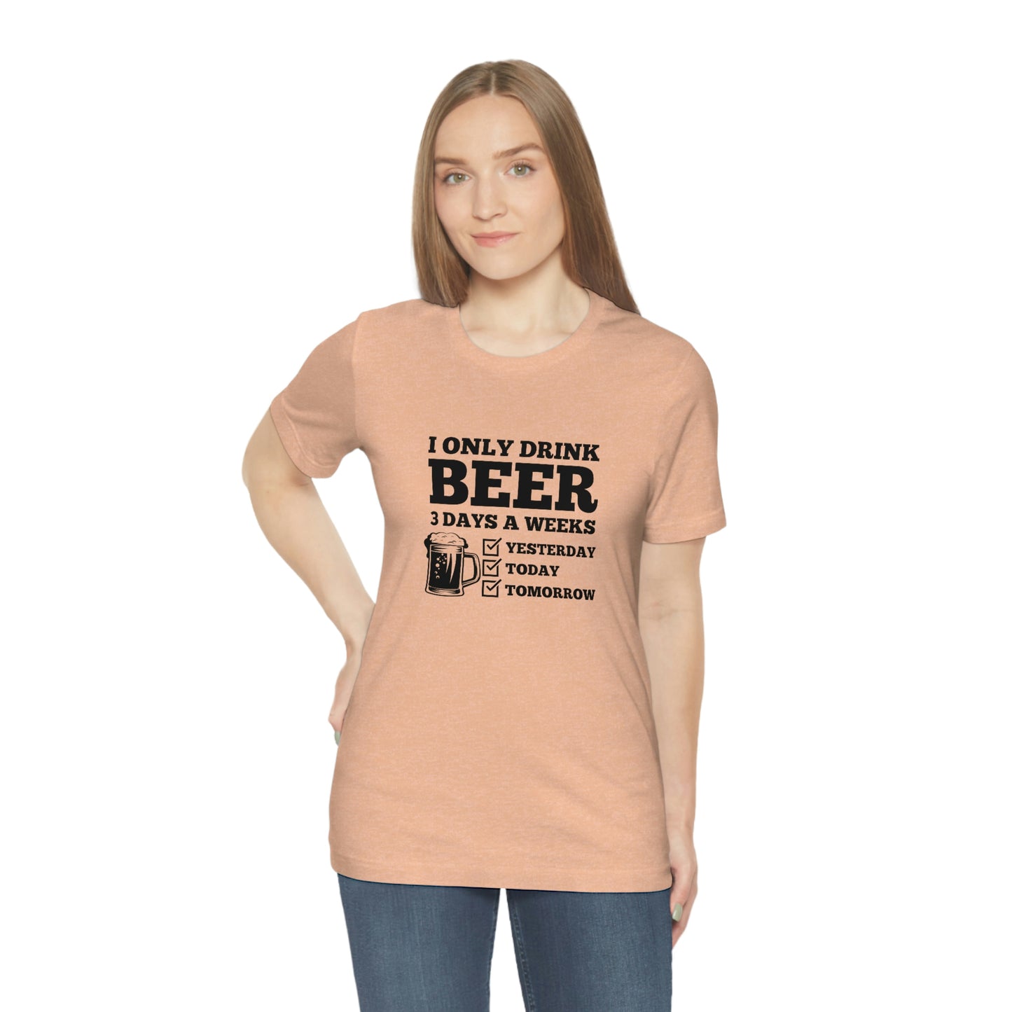 Drinking Beer Unisex Tee
