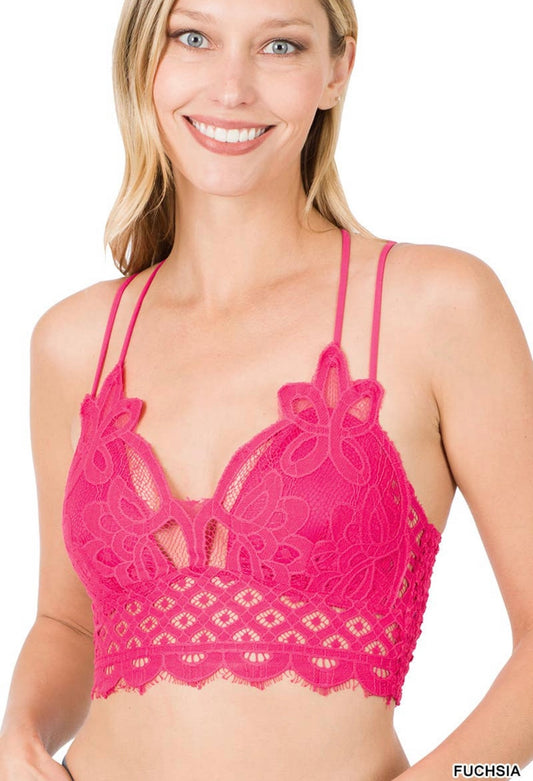 Zenana Crochet Lace Bralettes-3 colors