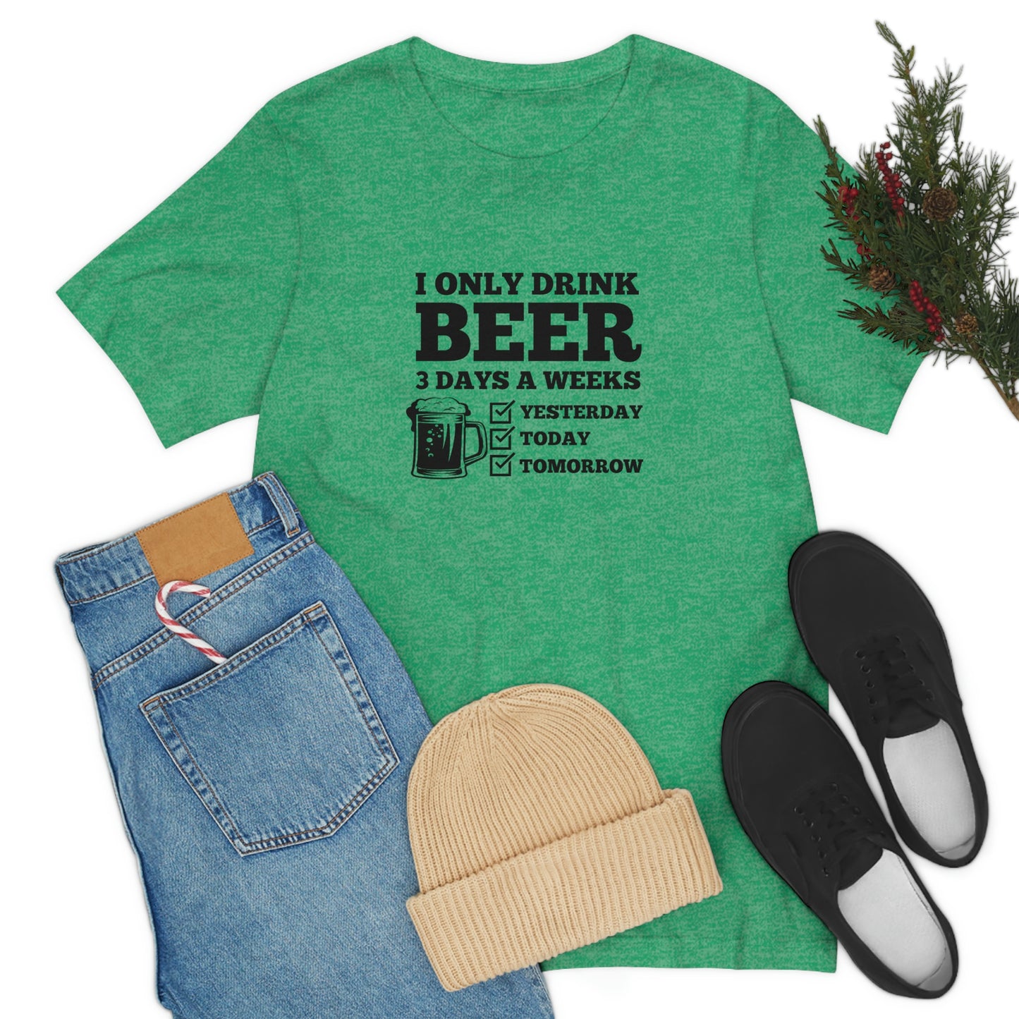 Drinking Beer Unisex Tee