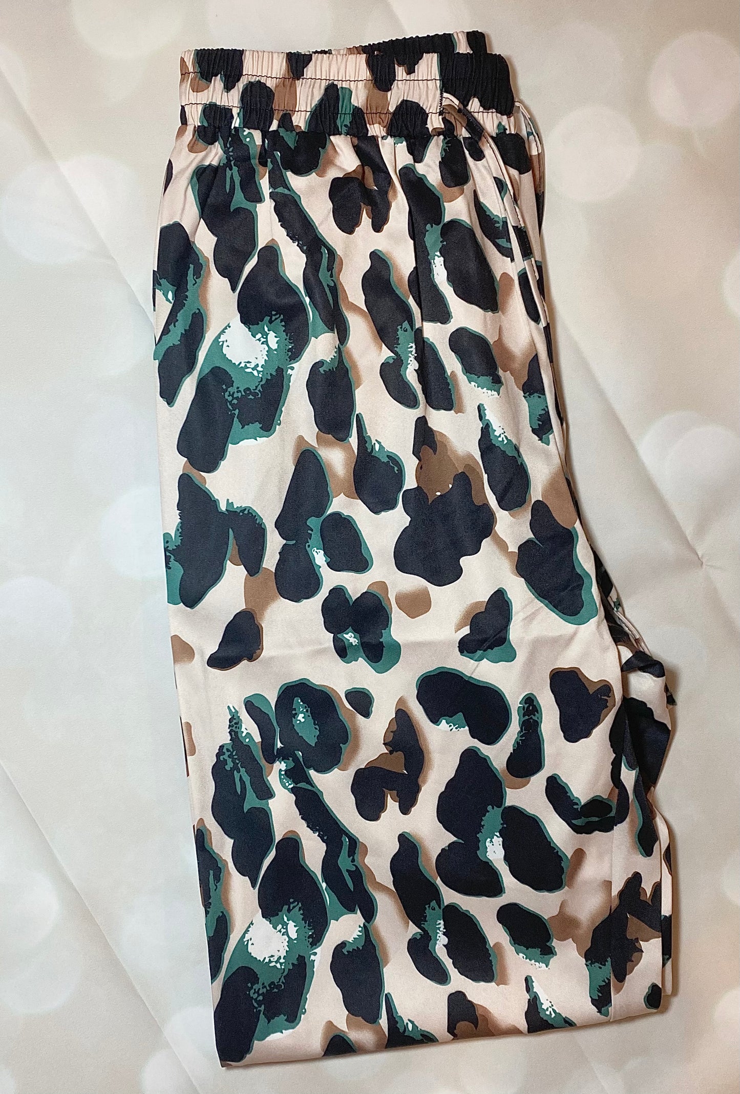 Cheetah Print Drawstring Pants