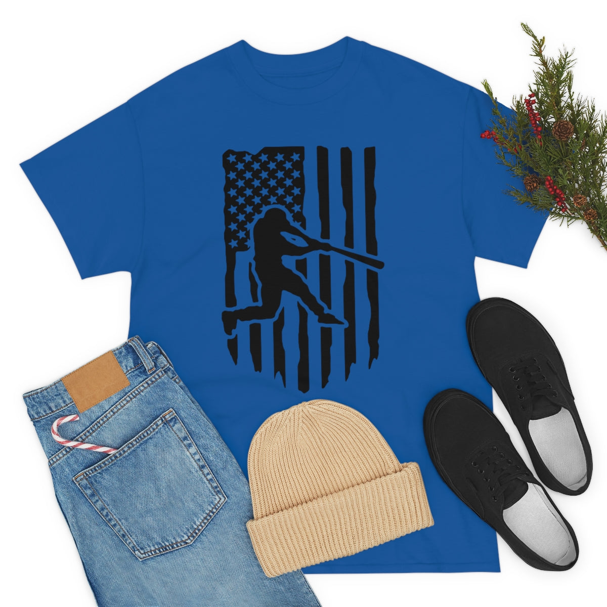 Unisex Baseball Flag Cotton Tee